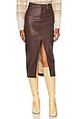 view 1 of 4 Jae Faux Leather Skirt in Mocha