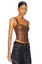 view 2 of 4 Dante Faux Leather Tank in Mocha