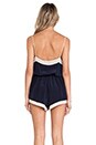 view 3 of 5 Romper in Navy & White in Navy & Cream