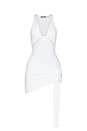 view 5 of 6 ROBE TWIST DRAPE TANK DRESS in White