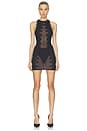 view 1 of 5 Wave Lace Mini Dress in Black