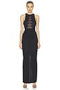 view 1 of 5 ROBE WAVE LACE EVENING DRESS in Black
