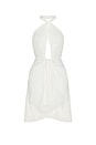 view 4 of 4 Pleated Drape Dress in White