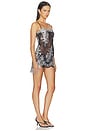 view 2 of 5 VESTIDO METALLIC SLIP DRESS in Black