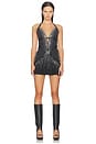 view 1 of 6 Gradient Studded Mini Dress in Black