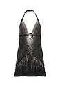 view 5 of 6 Gradient Studded Mini Dress in Black