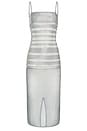 view 4 of 5 VESTIDO GRADIATED EMBELLISHED DRESS in Fog Gray