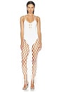 view 1 of 5 VESTIDO WING NET MAXIDRESS in White