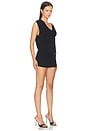 view 2 of 7 Asymmetric Cowl Mini Dress in Black