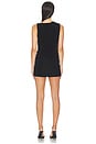 view 4 of 7 Asymmetric Cowl Mini Dress in Black