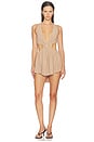 view 1 of 6 Cascade Dress in Taupe