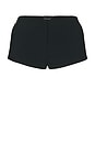 view 8 of 9 Brace Waist Tailored Shorts in Black