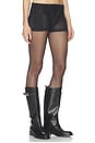 view 2 of 8 Sheer Lace Up Micro Short in Black
