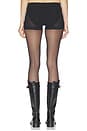 view 4 of 8 Sheer Lace Up Micro Short in Black