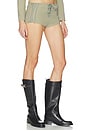 view 2 of 8 Open Lace Up Micro Shorts in Surplus Khaki in Olive