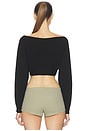 view 3 of 6 PULL CROP SWEATER in Black