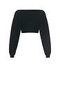 view 5 of 6 PULL CROP SWEATER in Black
