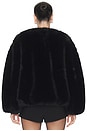 view 3 of 6 Long Hair Faux Fur Bomber in Black