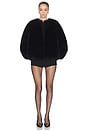 view 4 of 6 Long Hair Faux Fur Bomber in Black