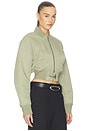 view 2 of 6 Crop Bomber Jacket in Olive