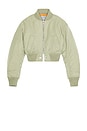 view 5 of 6 Crop Bomber Jacket in Olive