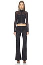 view 6 of 8 Wave Lace Legging in Black