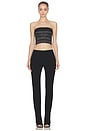 view 5 of 8 Brace Waist Slim Trouser in Black