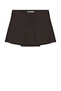 view 8 of 8 Bind Pleated Skirt in Brown
