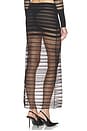 view 4 of 8 FALDA VEILED MAXI SKIRT in Black