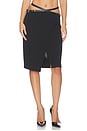 view 1 of 8 Belted Wrap Skirt in Black
