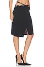 view 2 of 8 Belted Wrap Skirt in Black
