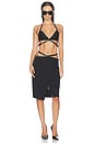 view 5 of 8 Belted Wrap Skirt in Black