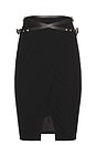 view 7 of 8 Belted Wrap Skirt in Black