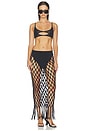 view 5 of 8 FALDA WING NET MAXIDRESS in Black