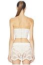 view 3 of 7 Feather Lace Corset in Cream/White