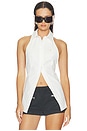 view 1 of 7 CAMISA CINCH BACK HALTER SHIRT in White