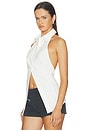 view 2 of 7 CAMISA CINCH BACK HALTER SHIRT in White
