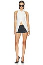 view 4 of 7 CAMISA CINCH BACK HALTER SHIRT in White