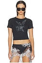 view 1 of 6 Angel Blur Baby Tee in Black
