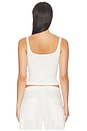 view 3 of 7 Shadow Lace Tank in White