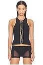 view 1 of 7 Lace Up Tank Top in Black