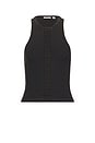 view 6 of 7 Lace Up Tank Top in Black