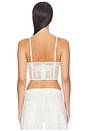 view 4 of 8 Wing Lace Crop Corset in White