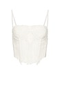 view 7 of 8 Wing Lace Crop Corset in White
