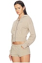 view 2 of 8 Haelo Zip Up Hoodie in Taupe