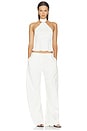 view 4 of 6 Halo Pleat Halter Top in White