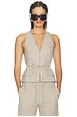 view 1 of 6 CHALECO HALO BELTED VEST in Cobblestone
