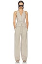 view 4 of 6 CHALECO HALO BELTED VEST in Cobblestone