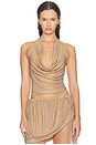 view 1 of 5 Cowl Halter Top in Tan