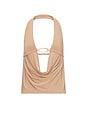 view 7 of 7 Cowl Halter Top in Taupe